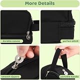 Alyvisun Large Capacity Pencil Case 3 Compartments with Handle Canvas view 4