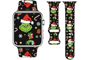 Watbro Holiday Watch Band Compatible with Apple Watch 38mm 40mm 41mm 42mm 44mm 45mm 49mm Women Men,Soft Silicone Cute Sport S