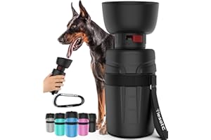lesotc Dog Travel Water Bottle Portable, Foldable Dog Water Bowl Dispenser, Leak Proof Pet Water Bottle for Dogs Outdoor Walking, Hiking, Travel, Puppy Essentials Necessities, BPA Free, Lightweight