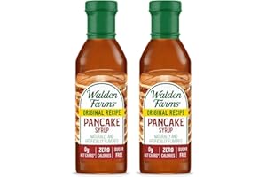 Walden Farms Pancake Syrup – Perfect for Pancakes, Waffles, Desserts – Zero Calorie, Sugar-Free, Low Carb, Keto-Friendly, Gluten-Free, Vegan – 2-Pack, 12 oz Bottles