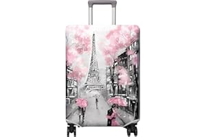 PtRug Travel Luggage Cover Suitcase Protector Fits 18-32 Inch Luggage Wheel Covers Patterned Travel Related Items Flower Luggage Protector Elastic Luggage Anti-scratch Suitcase Cover L