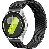 Milanese Metal Bands for Samsung Galaxy Watch 7 6 5 4 Band 40mm 44mm/Watch 6 4 Classic Bands 46mm 42mm 47mm 43mm/5 Pro/3 41mm/FE/Active 2 Men/Women,20mm Stainless Steel Mesh Loop Magnetic Strap Correa
