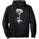 Space Themed For Men Women Outer Space Moon Galaxy Astronaut Pullover Hoodie