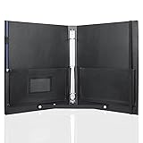MUQING Large Black Choral Music Folders, 3 Ring