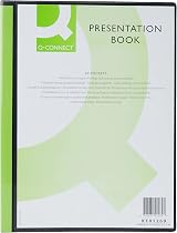 Q-Connect Display Book with Front Cover Pocket A4 60 Pockets Black 820µm view 1