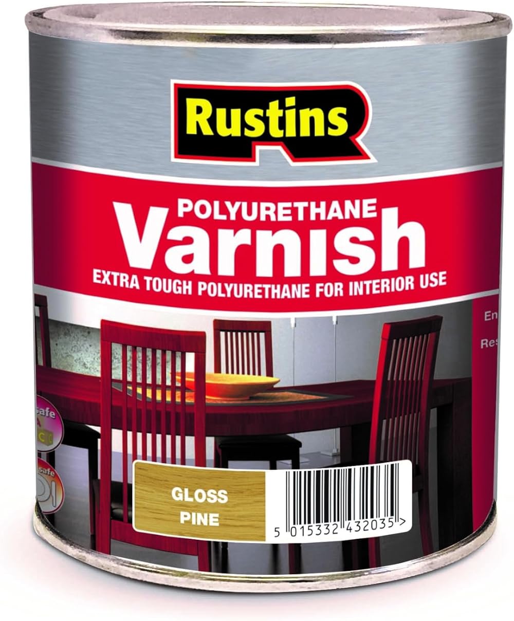 Rustins POGP500 Polyurethane Varnish Pine Gloss 500ml
