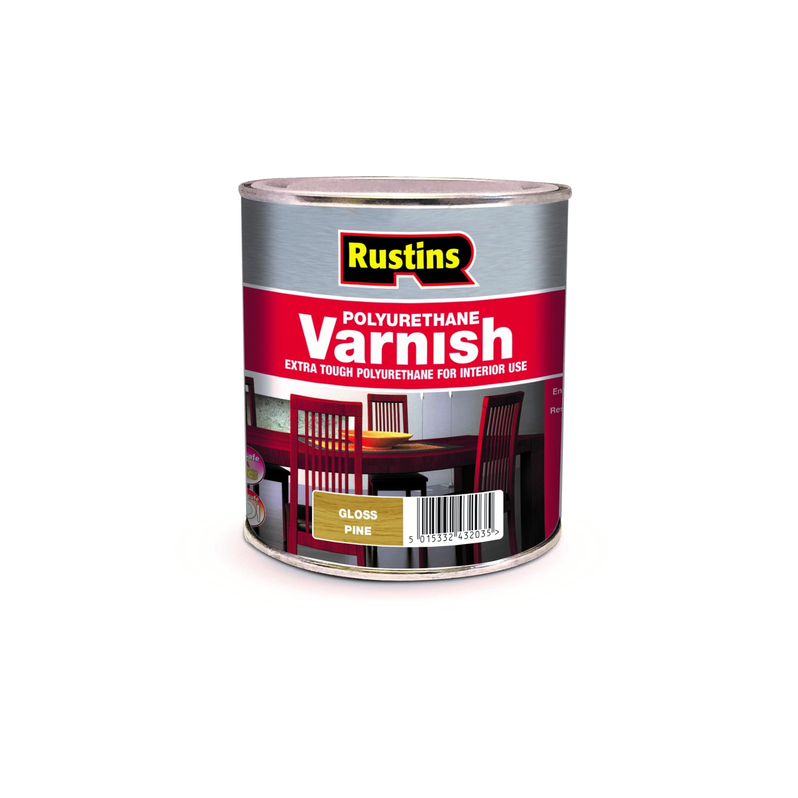 Rustins POGP500 Polyurethane Varnish Pine Gloss 500ml