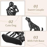 Sziqiqi 6th Wedding Iron Anniversary Couple Figurines with Dog view 4