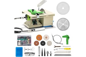 Flyrivergo Entry-Level Jewelry Rock Saw for Cutting Rocks, 110V 750W Lapidary Saw Rock Cutter Mini Table Saw for Crafts Lapidary Equipment for DIY Gemstone Cutting Grinding Woodworking Carving