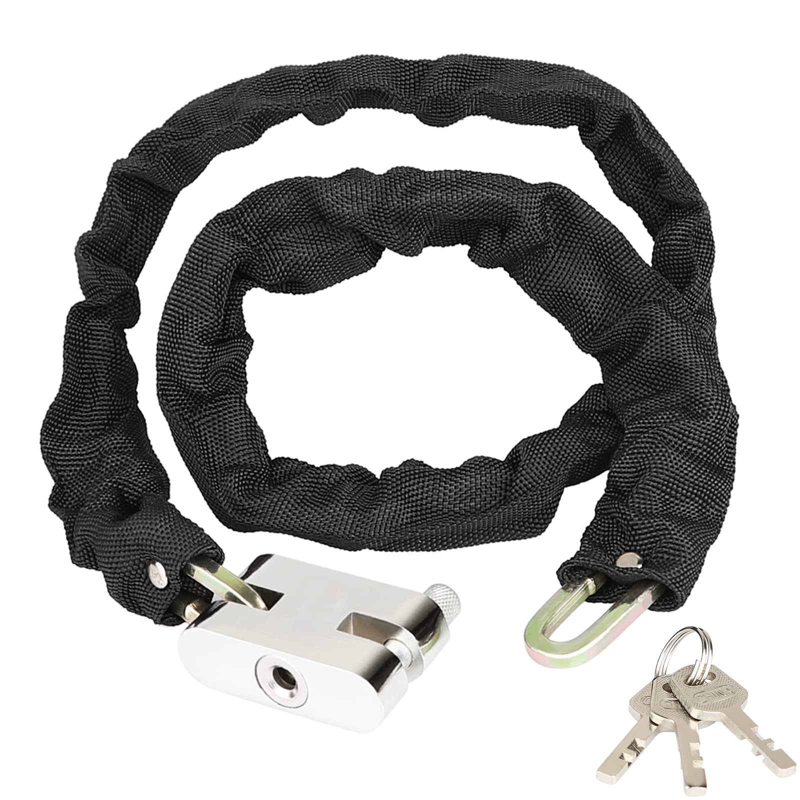 Bike Lock Heavy Duty, (3 Keys) Diyife 0.7m Anti-Theft High Security Chain Lock, Weatherproof Bicycle Lock Padlock for Bike Bicycle, Motorcycle, Scooter, Door, Gate, Fence, Black