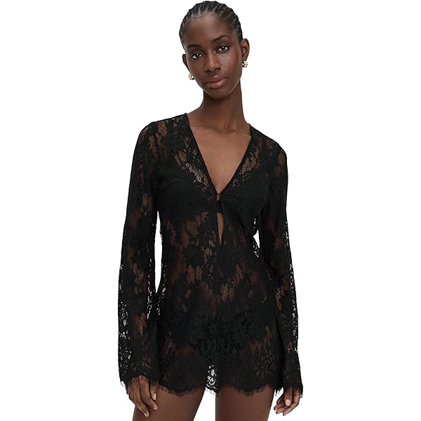 michael kors embroidered lace tiered dress Kors Collection Michael Kors Embroidered Lace Tiered Dress Michael Kors Medallion Lace Midi Dress Size XL