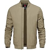 TBMPOY Men's Lightweight Bomber Jackets Light Windbreaker Casual Stylish Fall Golf Zip Up Dress Business Varsity