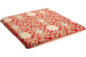 OATIPHO Redwood Chinese Chair Cushion 40x40cm Square Seat Pad with Removable Cover, High-Density Foam Dining