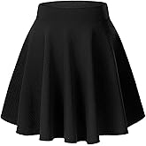 Women's High Waist A-Line Skirts Mini Skater Skirt Midi Tennis Skirt School Uniform Cheerleader Stretch Flared Skirts