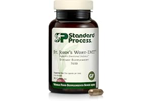 STANDARD PROCESS INC. Standard Process St. John's Wort-IMT - Herbal Supplement for Sleep & Stress Relief - Supports Balance & Relaxation - Non-Dairy, Non-Soy & Gluten-Free - 90 Capsules