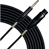 Mogami GOLD TRS-XLRF-10 Balanced Audio Adapter Cable, XLR-Female to 1/4" TRS Male Plug, Gold Contacts, Straight Connectors, 10 Foot