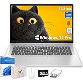 HP 17 Laptop Computer for Business & Students - 17.3 inch HD+ Display, Intel 10-Core i5-1334U(up to 4.6 Ghz), Intel Graphics, Fingerprint, Backlit KB, Window 11 Pro, Accessories Kit, 32GB RAM, 2TB SSD
