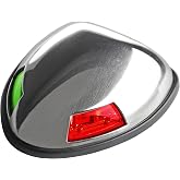 T-H Marine Compact Combination LED Bow Light - USCG Approved Red and Green Navigation Light for Marine Safety, Stainless Steel Housing, Energy Efficient and Durable Low-Profile Design