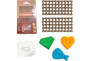 DIYOOHOMY Letter Stamps for Clay, Alphabet Number Pottery Stamp Set Ceramic Polymer Clay Tools Small Press Fondant Embosser Letter Stamps DIY Cookie Cutters