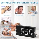 Mesqool Loud Alarm Clock with Bed Shaker Dual Alarm 7" LED Display view 7