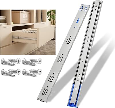 NECILO Push to Open 300mm Stainless Steel Drawer Runner 45 kg Pair