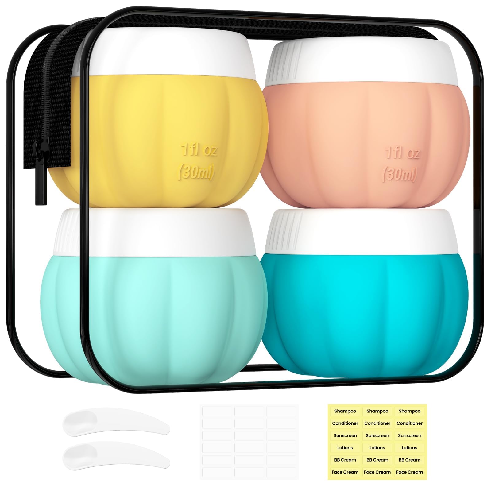 Photo 1 of ***MISSING PARTS***
Redfly Travel Containers for Toiletries, TSA Approved Travel Size Containers, Silicone Jars for Creams, Leak-proof Essentials with Lid for Cosmetic