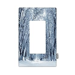Pznen Winter Rocker Switch Plate Covers Snow
