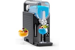 EZBASICS Slushie Machine, Slushy Machine for Home No Ice Needed, Professional Frozen Drink Maker with LED Display, 6 Pre-Set Programs for Frozen Margaritas, Frappés and Ice Cream, 1Pack + 6Modes