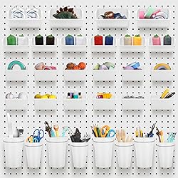 Roowest 60 Pcs Pegboard Cups Pegboard Bins