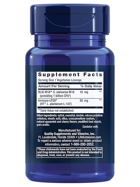 LIFE EXTENSION FLORASSIST ORAL HYGIENE – PROBIOTIC, PROMOTES OVERALL ORAL HEALTH – GLUTEN-FREE, VEGETARIAN – 30 LOZENGES