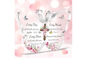 Acrylic Christian Gifts Bible Verses Religious Gifts for Women Men Inspirational Scripture Butterfly Prayer Room Decor Faith 