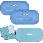 REVIX Ice Packs for Injuries Reusable, 2 Packs Hot and Cold Pack with Adjustable Strap, Flexible Ice Wraps for Joints and Muscle, Rotator Cuff, Back, Knee Discomfort Relief (10" x 5" Blue)