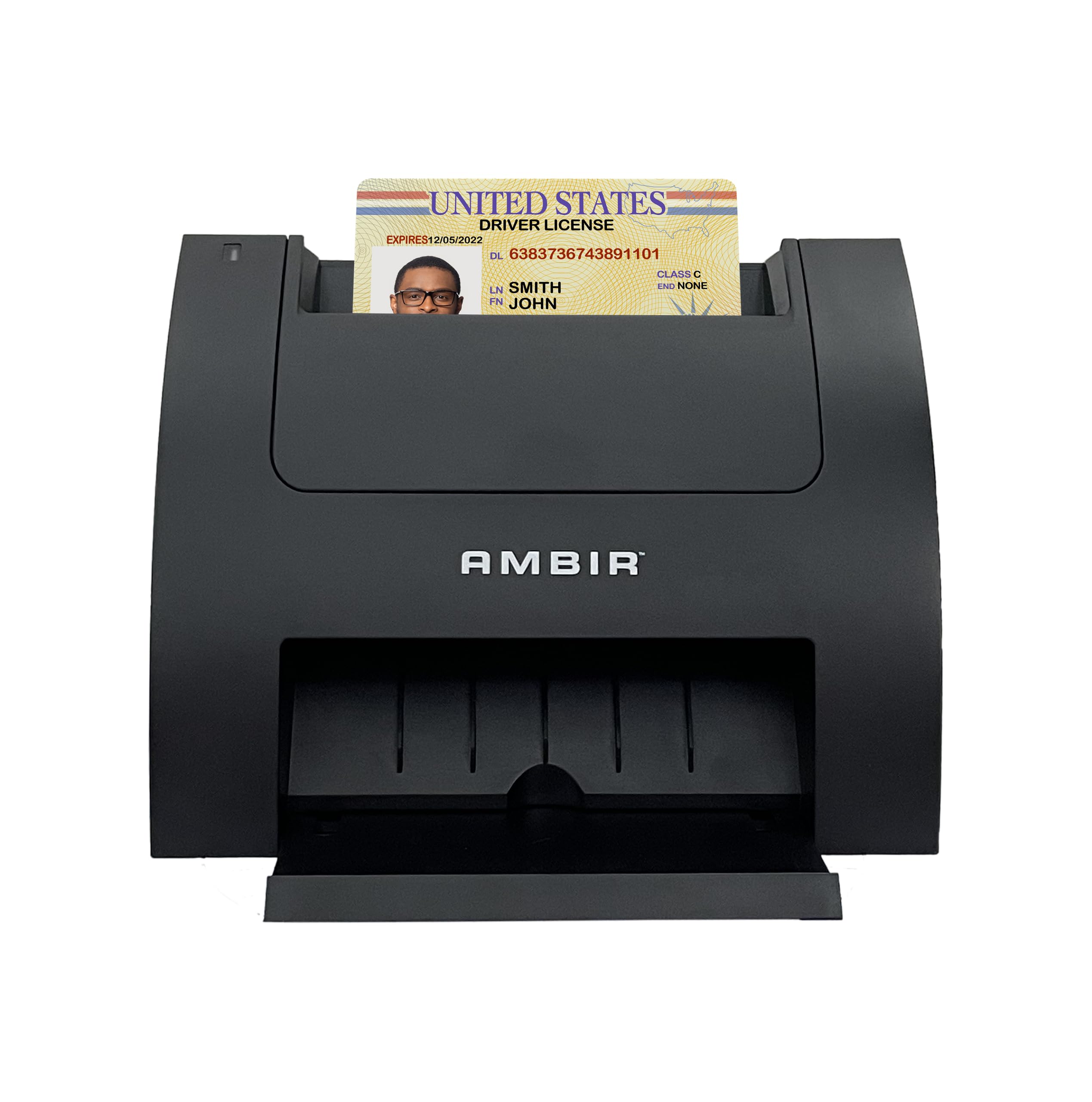 Ambir Business Card Scanner PS670ST-BCS High Speed Single Sided Vertical USB Powered Business Card Scanner with AmbirScan Business Card for Windows PC