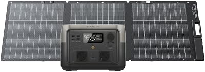 ECOFLOW Station électrique portable RIVER 2 MAX avec Panneau solaire 160W