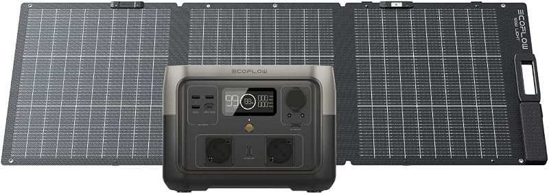 ECOFLOW Station électrique portable RIVER 2 MAX avec Panneau solaire 160W