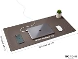 Nordik By Design Nordik Cork Leather Desk Mat 89 x 43 cm Gunmetal Grey view 2