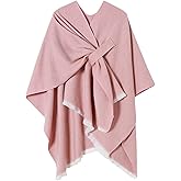 Yuuxhiz Women's Shawl Wrap Poncho Warm Cape Cardigan Open Front Shawls for Spring Fall Winter Cold Weather Days