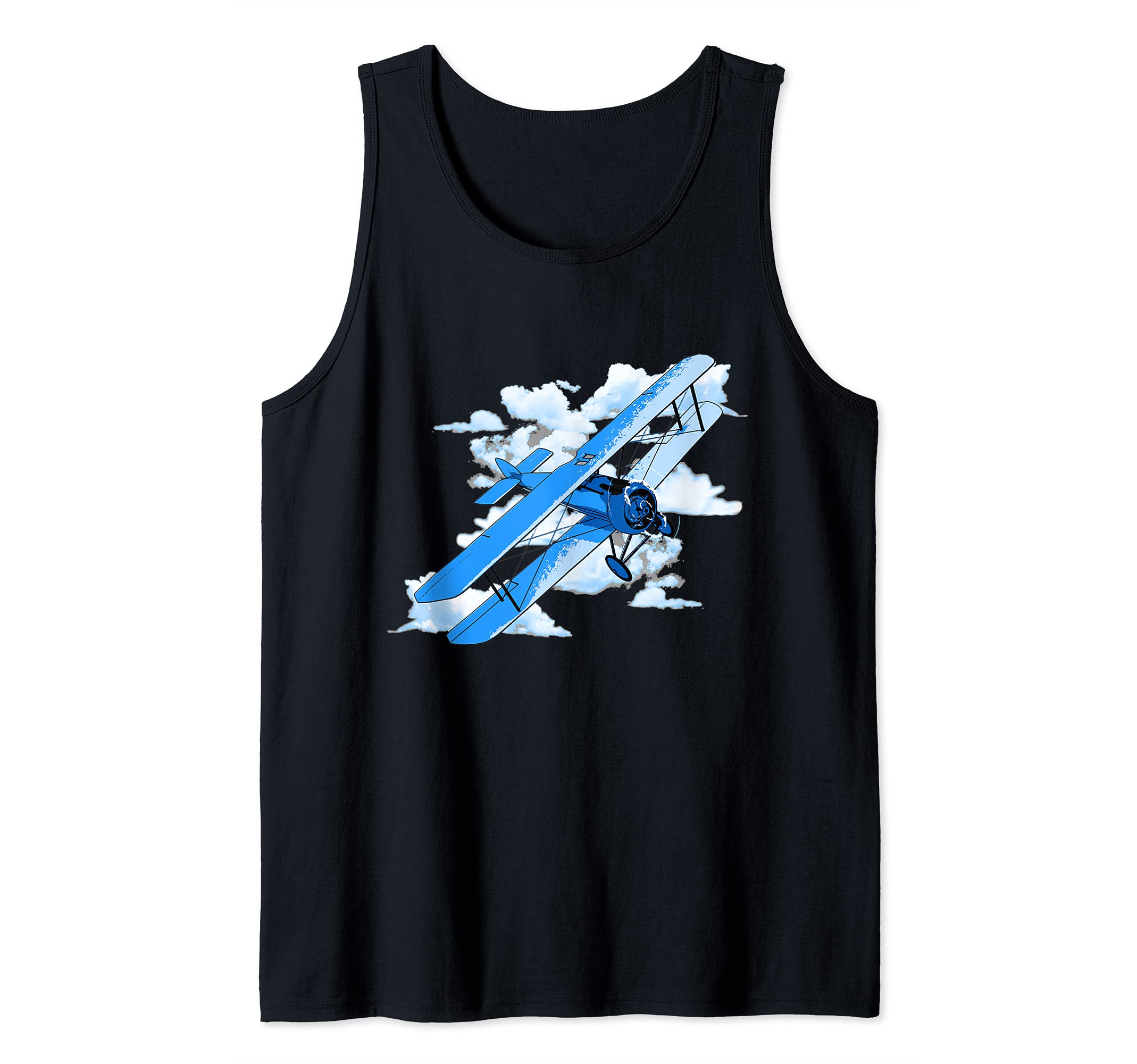 Vintage Aviation Biplane Tank Top