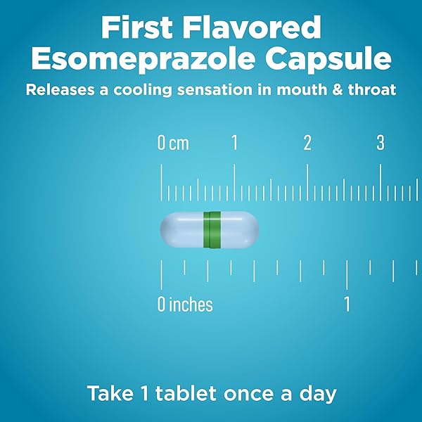 AMAZON BASIC CARE ESOMEPRAZOLE MAGNESIUM DELAYED-RELEASE CAPSULES 20 MG, ACID REDUCER, COOL MINT, 42 COUNT (3 PACKS OF 14)