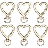 PATIKIL Heart Shape Swivel Buckles, Zinc Alloy Spring Snap Keychain Clip Hanging Hooks for DIY Crafts Key Chains