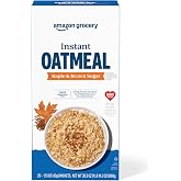 Amazon Grocery, Maple &amp; Brown Sugar Instant Oatmeal, 1.51 Oz, 20 Ct