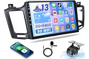 JERQRY 64G ROM Car Radio for Toyota RAV4 2013-2018 : Wireless Carplay GPS Bluetooth 5.0 FM SWC HiFi 5G WiFi 1280 * 800 Touch Screen