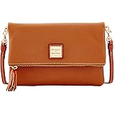 Dooney & Bourke Women's Foldover Zip Crossbody in Pebble Grain Leather, Small Sized Handbag with Adjustable Shoulder Strap