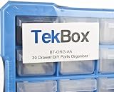 TekBox 39 Drawer Organiser Unit Tool Storage Cabinet Craft Parts Box Workshop view 9