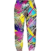 Sports Jogger Pants Boys Funny 80s 90s 3D Graphic Sweatpants Retro Printed Track Pants with Pockets for Boy 6-16Y
