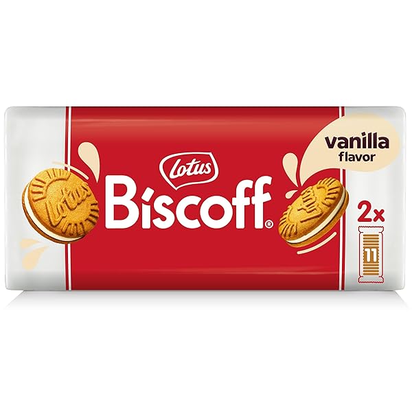 LOTUS BISCOFF SANDWICH COOKIES, VANILLA, 22 COOKIES PER...