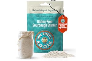 MY RUSTIC ROOTS Gluten Free Sourdough Starter Culture – All Natural & Organic Sourdough Bread Starter - Beginner Friendly - Perfect for Baking Delicious Homemade Artisan Bread, Pizza & More - 12g