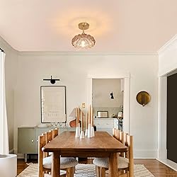 Shenmoyl Pendant Light with Amber Scindapsus Glass