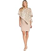 R&M Richards Women's Radiant Glimmer Poncho Dress