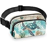 Sea Turtle Fanny Pack for Women Belt Bag Fashion Waist Pouch with Adjustable Strap for Sports Running Traveling Hiking Camping Cycling
